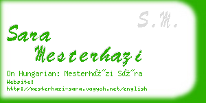 sara mesterhazi business card